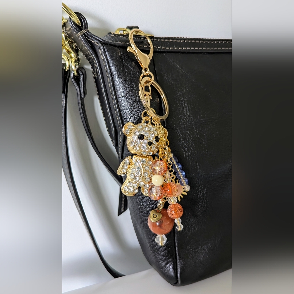Bag Charm/Keychain, Hand Beaded